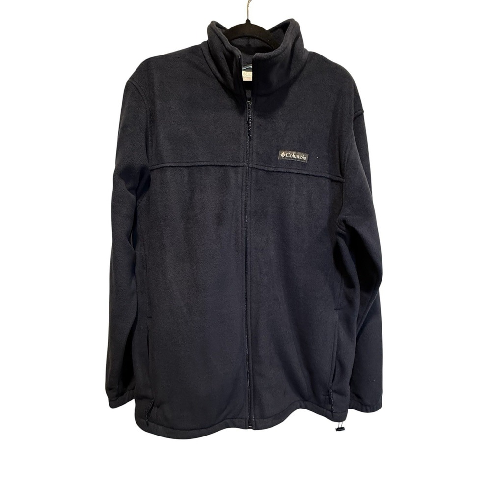 Columbia Steens Mountain‎ 2.0 Full Zip Navy Blue Fleece Jacket Zip Mens Lg Tall - Picture 3 of 9